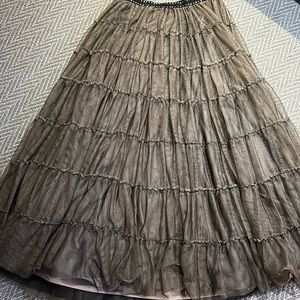Alice & Olivia maxi skirt, size 14, mocha color